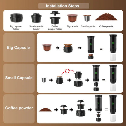 3-in-1 Portable Coffee Maker Forever Yours